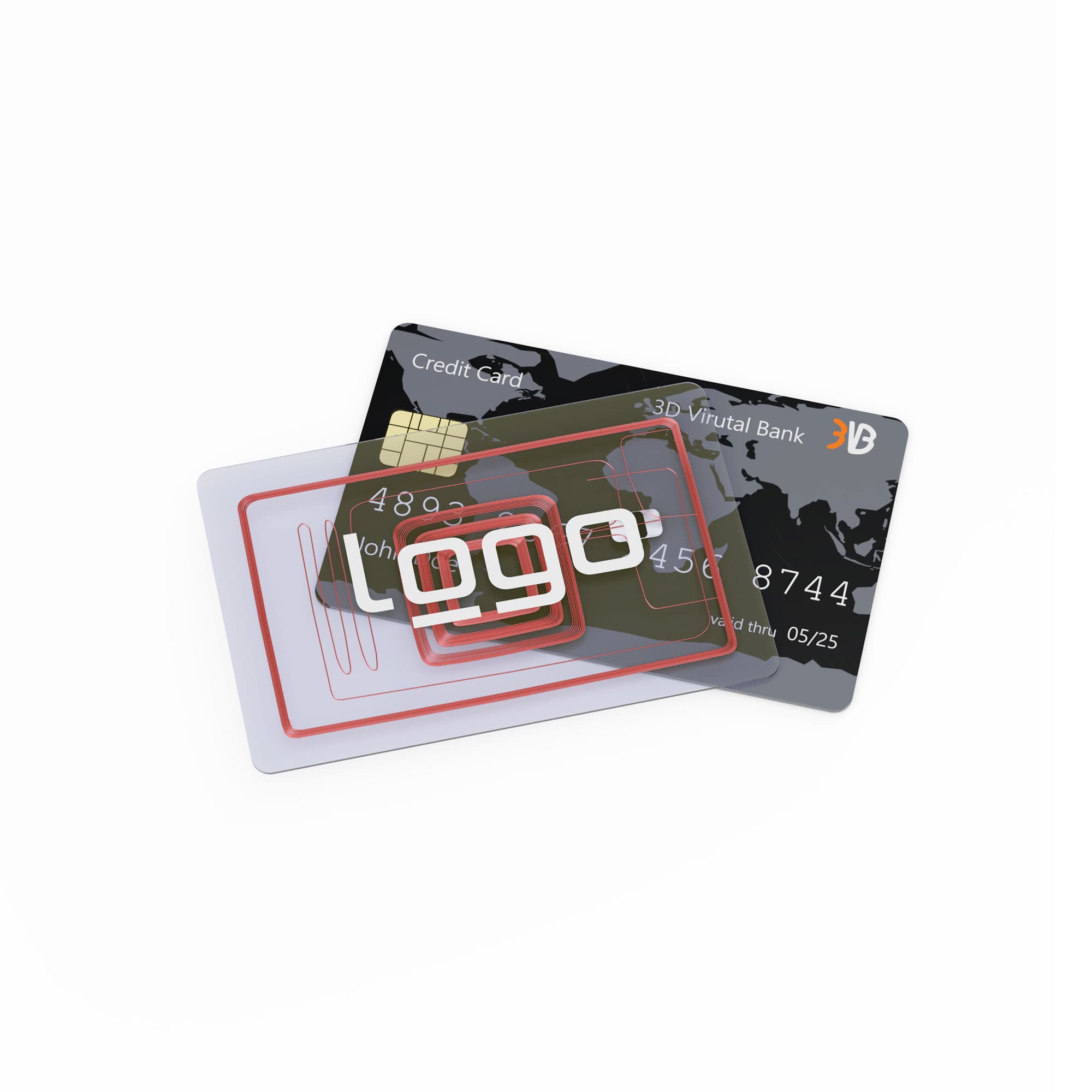 RFID Blocker Karte - Premium Schutz - transparent - Bild 1